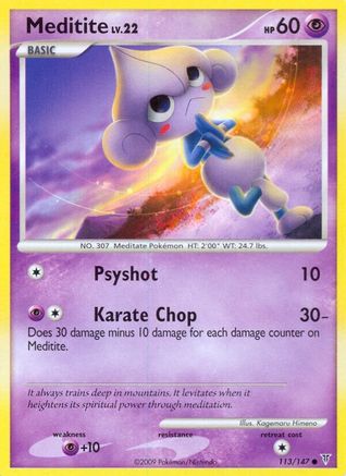Meditite (113/147) [Platinum: Supreme Victors] Reverse Holofoil