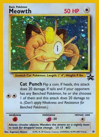 Meowth (10) [Wizards of the Coast: Black Star Promos] Holofoil