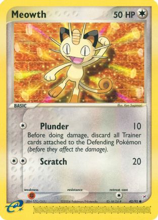 Meowth (42/95) [EX: Team Magma vs Team Aqua] Reverse Holofoil