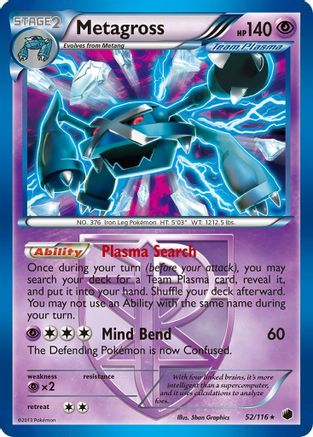 Metagross (52/116) [Black & White: Plasma Freeze] Reverse Holofoil