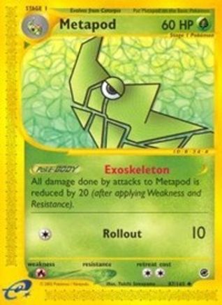 Metapod (87/165) [Expedition: Base Set] Reverse Holofoil