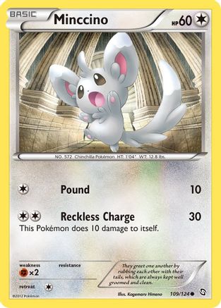 Minccino (109/124) [Black & White: Dragons Exalted] Reverse Holofoil