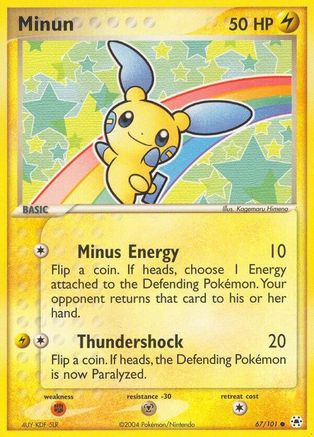 Minun (67/101) [EX: Hidden Legends] Reverse Holofoil