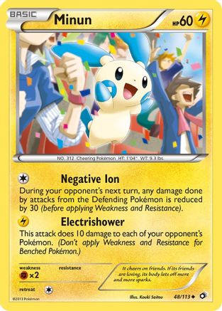 Minun (48/113) [Black & White: Legendary Treasures] Reverse Holofoil