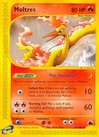 Moltres (21/144) [Skyridge] Reverse Holofoil