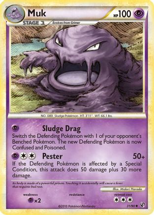 Muk (31/90) [HeartGold & SoulSilver: Undaunted] Reverse Holofoil