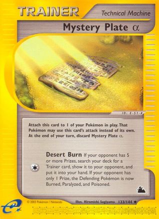Mystery Plate Alpha (133/144) [Skyridge] Reverse Holofoil