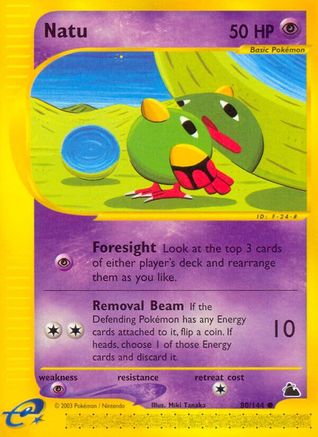 Natu (80/144) [Skyridge] Reverse Holofoil