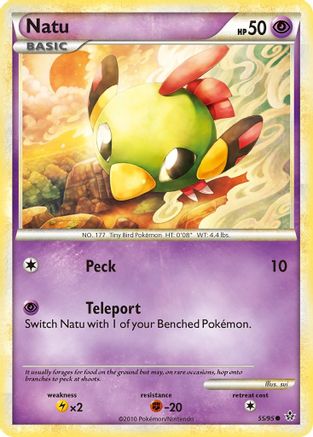 Natu (55/95) [HeartGold & SoulSilver: Unleashed] Reverse Holofoil