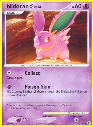 Nidoran (97/132) (Male) [Diamond & Pearl: Secret Wonders] Reverse Holofoil
