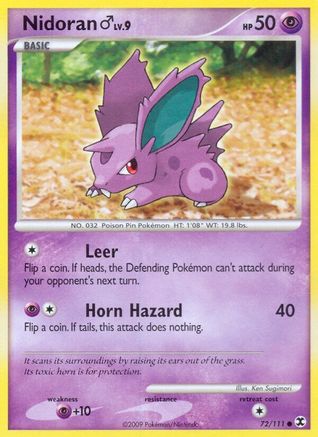 Nidoran (72/111) (Male) [Platinum: Rising Rivals] Reverse Holofoil