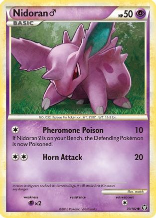 Nidoran (70/102) (Male) [HeartGold & SoulSilver: Triumphant] Reverse Holofoil