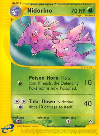 Nidorino (55/147) [Aquapolis] Reverse Holofoil