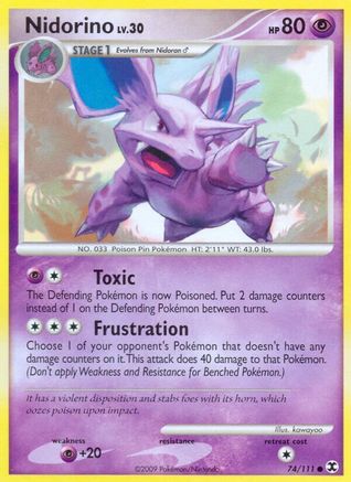 Nidorino (74/111) [Platinum: Rising Rivals] Reverse Holofoil