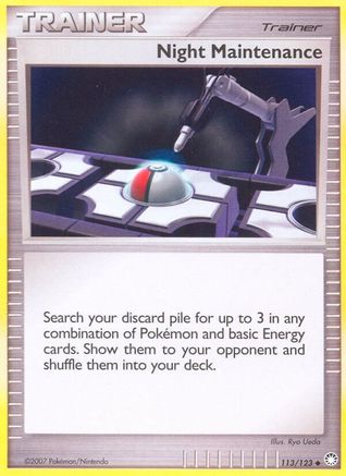 Night Maintenance (113/123) [Diamond & Pearl: Mysterious Treasures] Reverse Holofoil