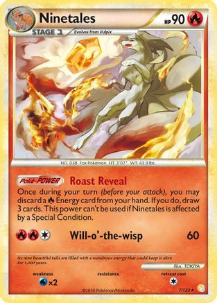 Ninetales (7/123) [HeartGold & SoulSilver: Base Set] Reverse Holofoil