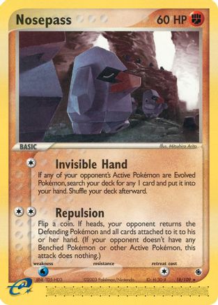Nosepass (18/109) [EX: Ruby & Sapphire] Reverse Holofoil