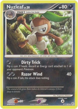 Nuzleaf (57/130) [Diamond & Pearl: Base Set] Reverse Holofoil