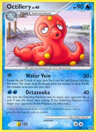 Octillery (58/127) [Platinum: Base Set] Reverse Holofoil