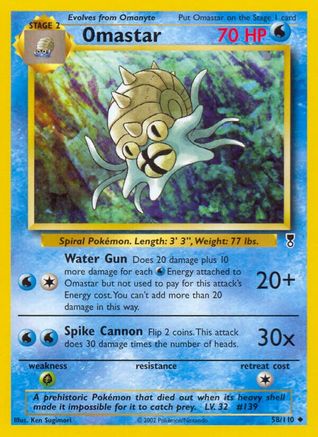 Omastar (58/110) [Legendary Collection] Reverse Holofoil