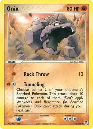 Onix (42/112) [EX: FireRed & LeafGreen] Reverse Holofoil