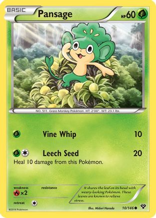Pansage (10/146) [XY: Base Set] Reverse Holofoil