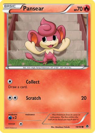 Pansear (18/98) [Black & White: Emerging Powers] Reverse Holofoil