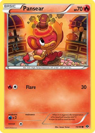 Pansear (15/99) [Black & White: Next Destinies] Reverse Holofoil
