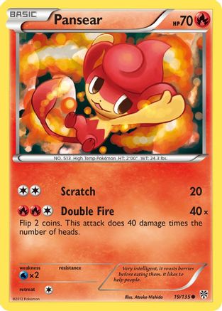 Pansear (19/135) [Black & White: Plasma Storm] Reverse Holofoil
