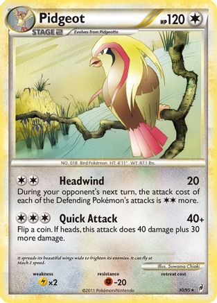 Pidgeot (30/95) [HeartGold & SoulSilver: Call of Legends] Reverse Holofoil