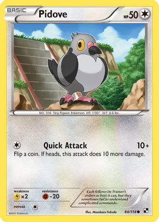 Pidove (84/114) [Black & White: Base Set] Reverse Holofoil