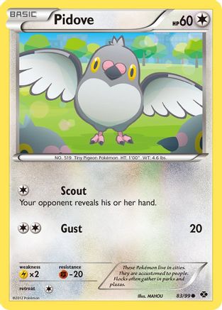 Pidove (83/99) [Black & White: Next Destinies] Reverse Holofoil