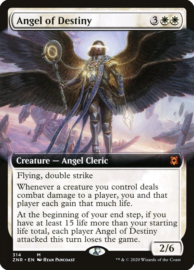 Angel of Destiny (Extended Art) [Zendikar Rising] Foil