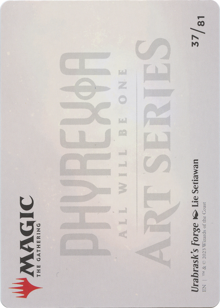 Urabrask's Forge // Urabrask's Forge  [Phyrexia: All Will Be One Art Series] (Borderless) Foil