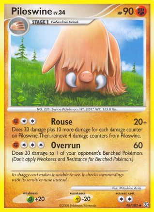 Piloswine (46/100) [Diamond & Pearl: Stormfront] Reverse Holofoil