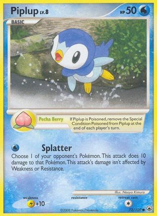 Piplup (72/100) [Diamond & Pearl: Majestic Dawn] Reverse Holofoil