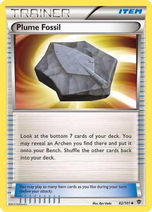 Plume Fossil (82/101) [Black & White: Plasma Blast] Reverse Holofoil