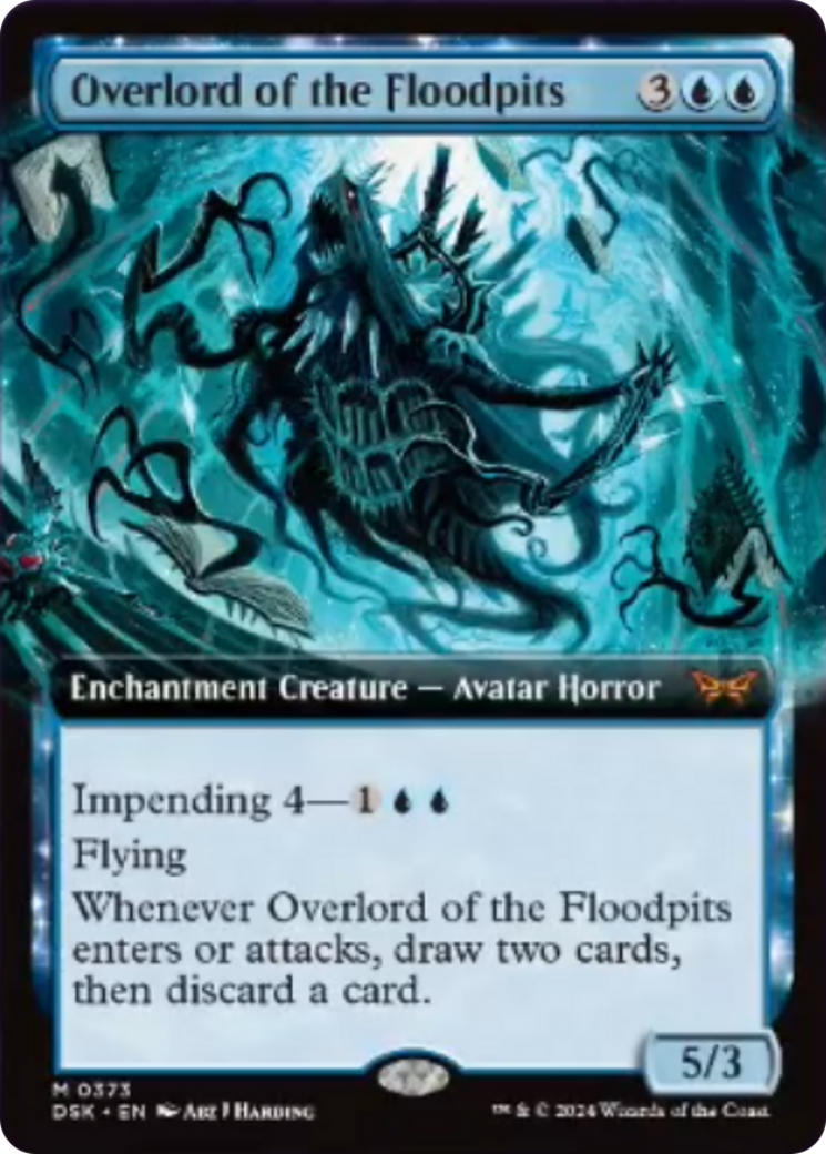 Overlord of the Floodpits (Extended Art) [Duskmourn: House of Horror] Foil