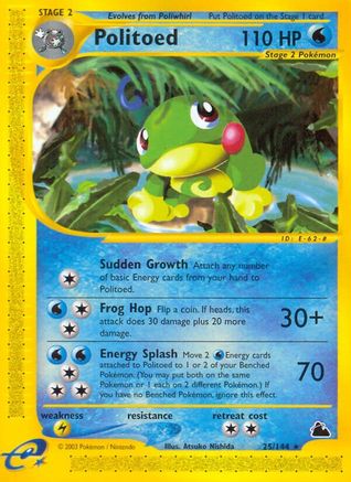 Politoed (25/144) [Skyridge] Reverse Holofoil