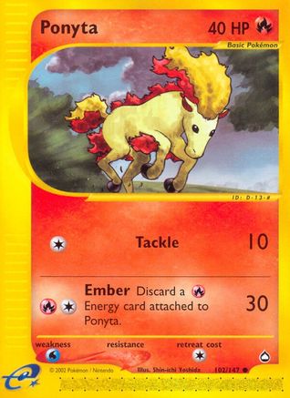 Ponyta (102/147) [Aquapolis] Reverse Holofoil