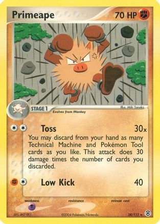 Primeape (28/112) [EX: FireRed & LeafGreen] Reverse Holofoil