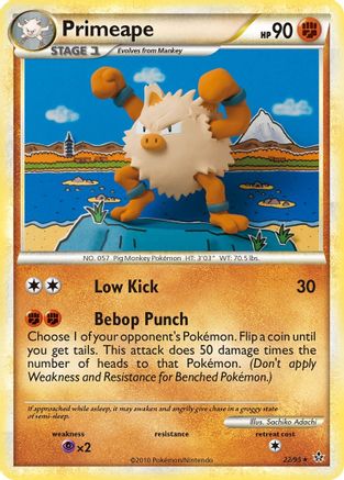 Primeape (22/95) [HeartGold & SoulSilver: Unleashed] Reverse Holofoil