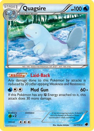 Quagsire (22/116) [Black & White: Plasma Freeze] Reverse Holofoil
