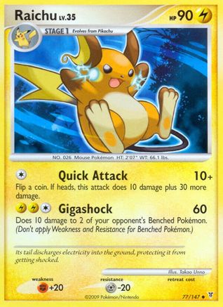 Raichu (77/147) [Platinum: Supreme Victors] Reverse Holofoil
