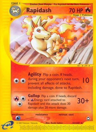 Rapidash (31/147) [Aquapolis] Reverse Holofoil