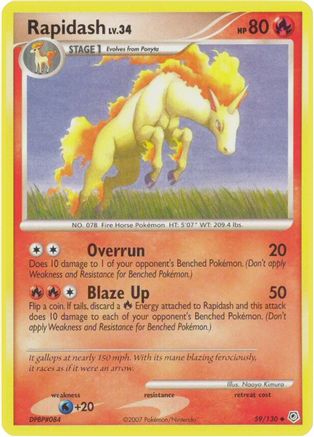Rapidash (59/130) [Diamond & Pearl: Base Set] Reverse Holofoil