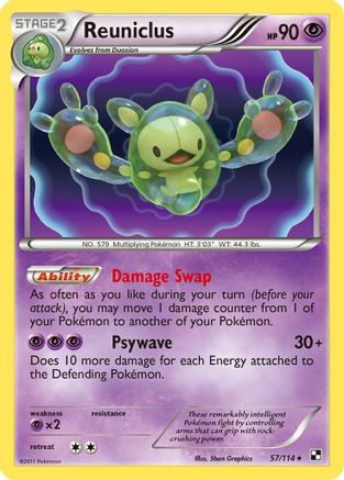 Reuniclus (57/114) [Black & White: Base Set] Reverse Holofoil