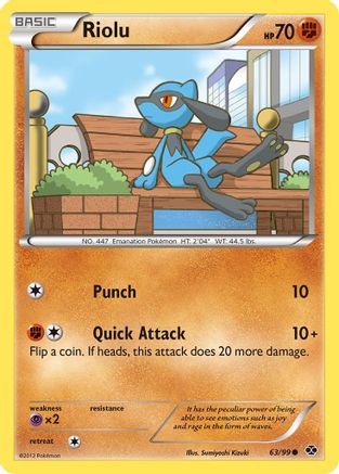 Riolu (63/99) [Black & White: Next Destinies] Reverse Holofoil