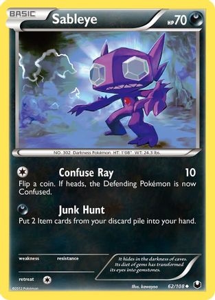 Sableye (62/108) [Black & White: Dark Explorers] Reverse Holofoil