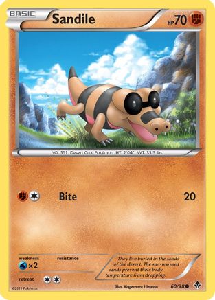 Sandile (60/98) [Black & White: Emerging Powers] Reverse Holofoil